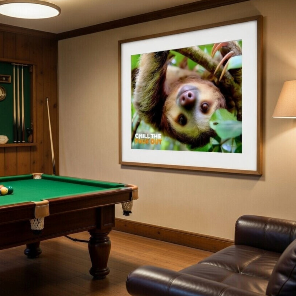 Chill The Fuck Out - Sloth - Landscape Poster