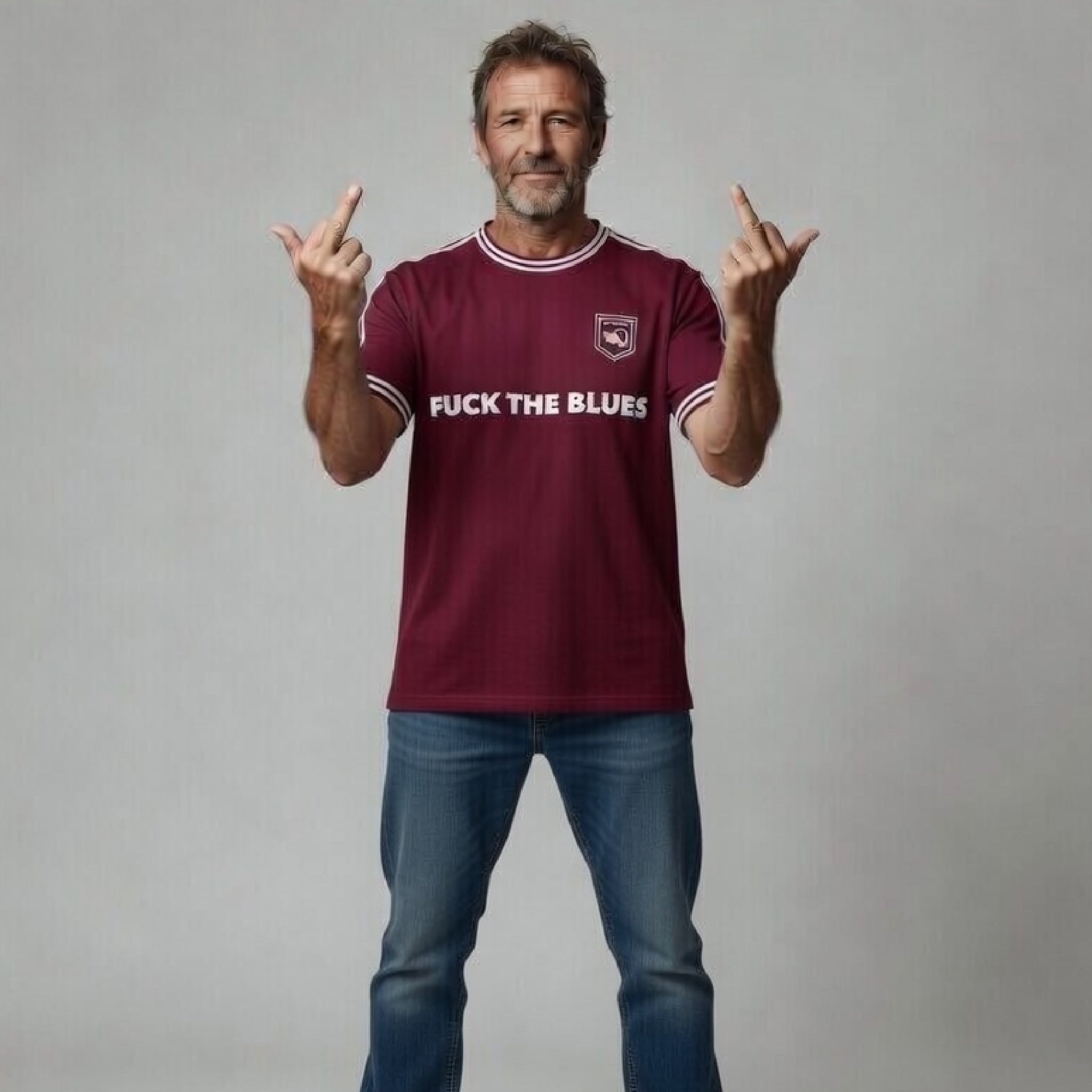 Fuck the Blues - State or Origin - Oversized cotton t-shirt