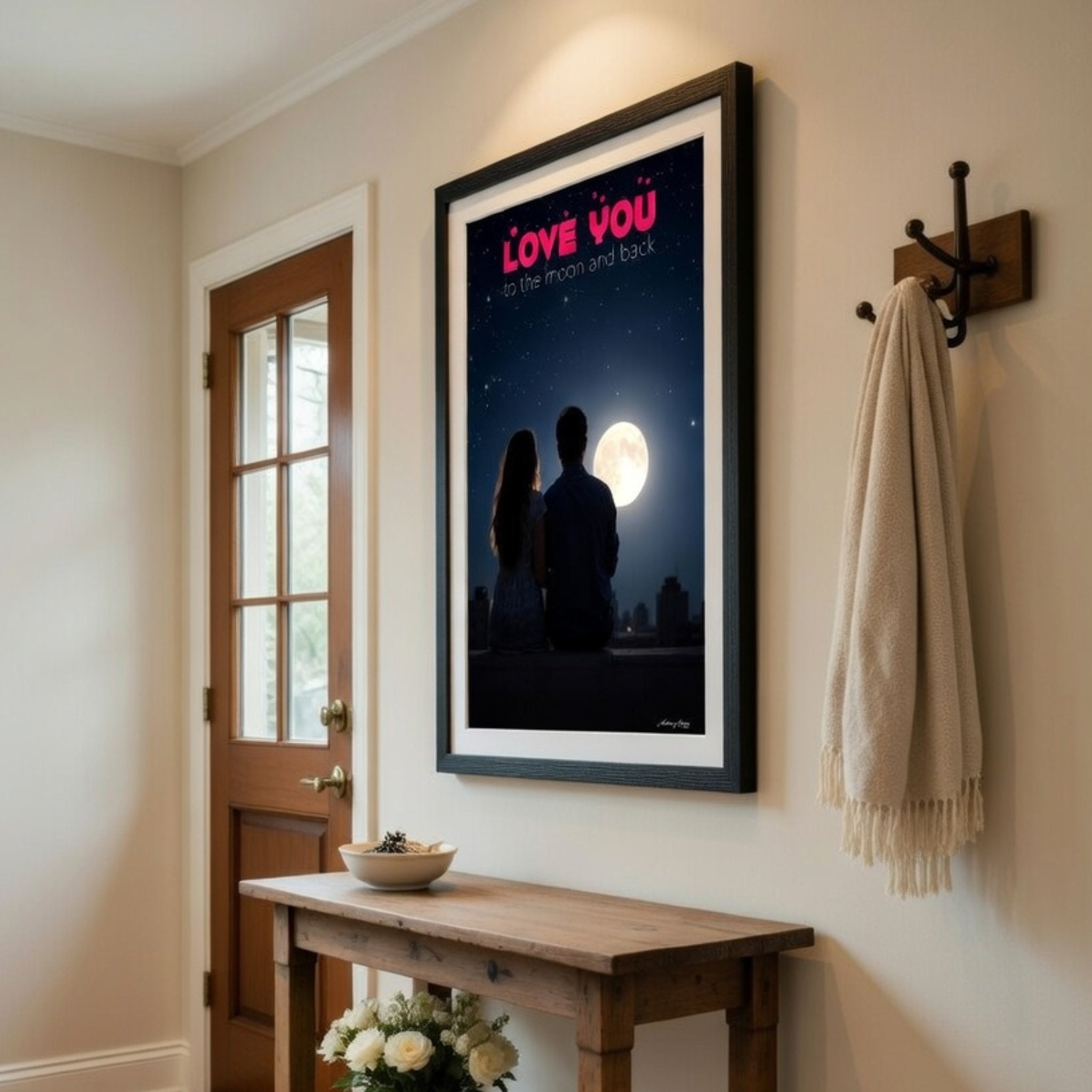 Love You - Moon & Back - Portrait Poster