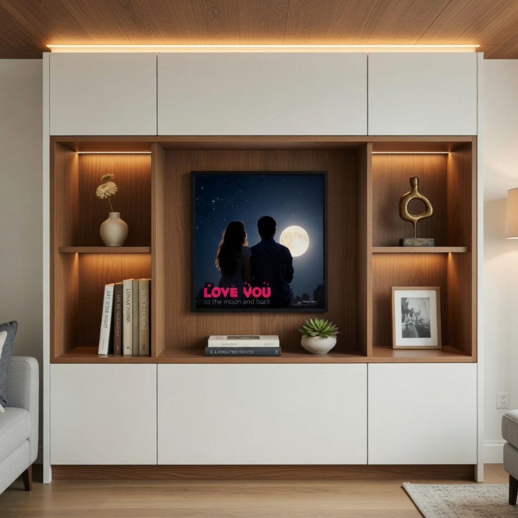 Love You - Moon & Back - Square Poster