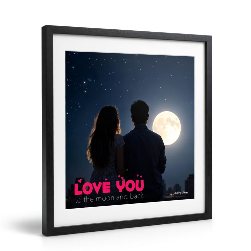 Love You - Moon & Back - Square Poster
