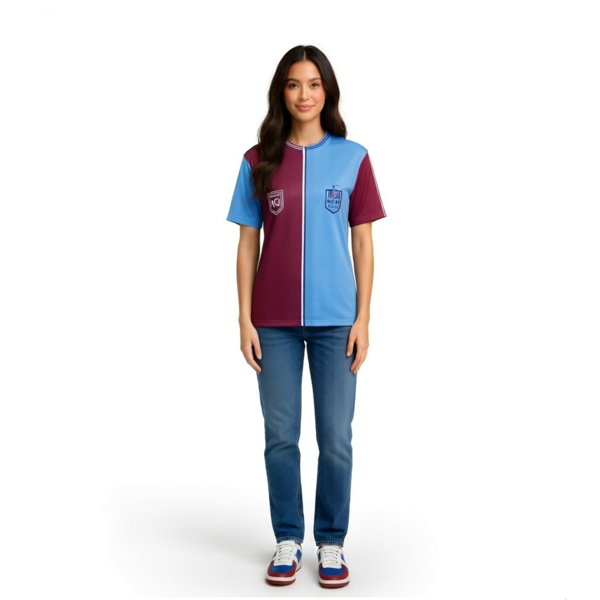 50/50 State of Origin Supporter - Fun Oversized Cotton T-shirt
